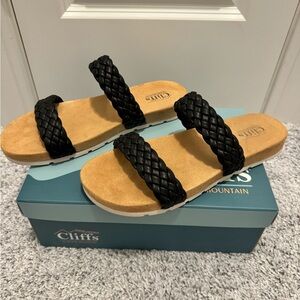 Cliffs by White Mountain Braided black sandal